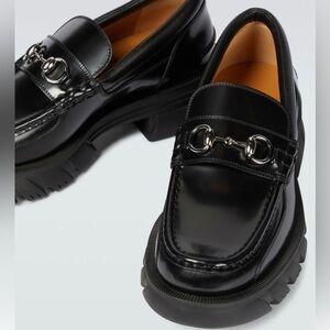 Authentic GUCCI Unisex Horsebit Leather Loafers